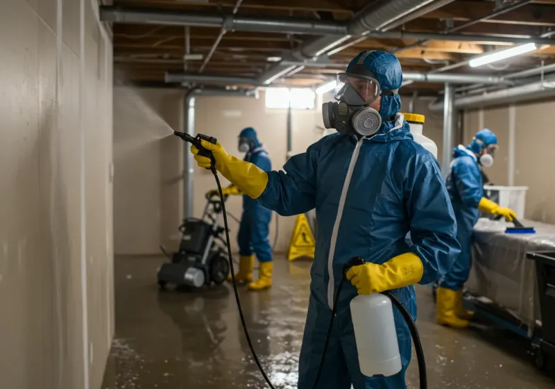 Basement Sanitization and Antimicrobial Treatment process in Coconut Creek, FL