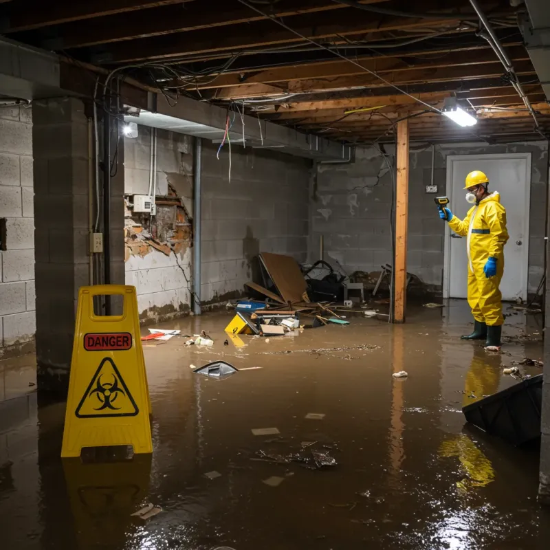 Flooded Basement Electrical Hazard in Coconut Creek, FL Property